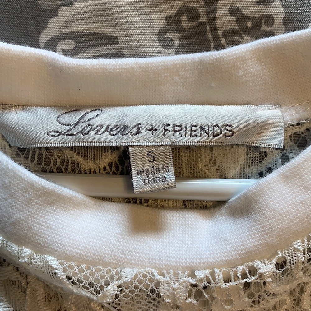 Lovers & Friends white lace long sleeve top